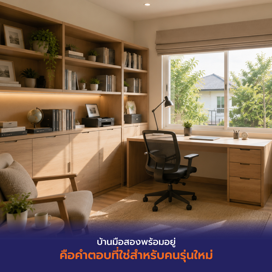 บ้านมือสองพร้อมอยู่ คือคำตอบที่ใช่สำหรับคนรุ่นใหม่