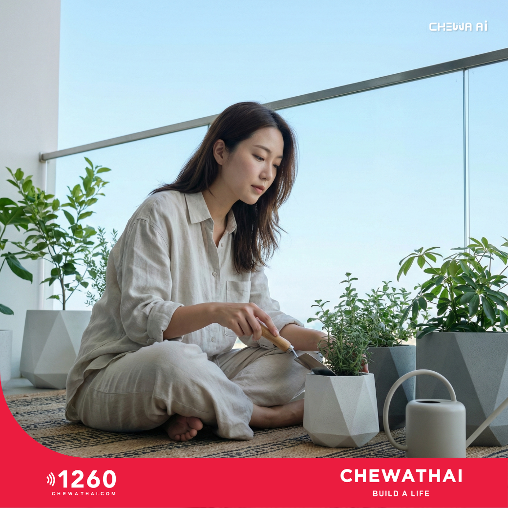 เปลี่ยนระเบียงคอนโดให้กลายเป็นสวนลอยฟ้าใน 1 วัน