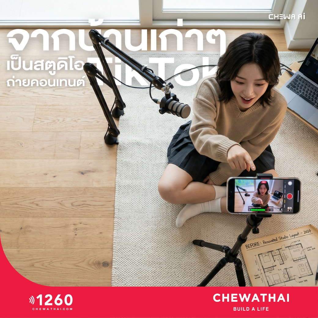 จากบ้านเก่าเป็นสตูดิโอถ่ายคอนเทนต์: รีโนเวทแบบ TikTok